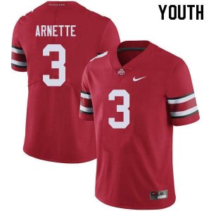 Youth Ohio State Buckeyes #3 Damon Arnette Red Nike NCAA College Football Jersey Stability AUE6144MZ